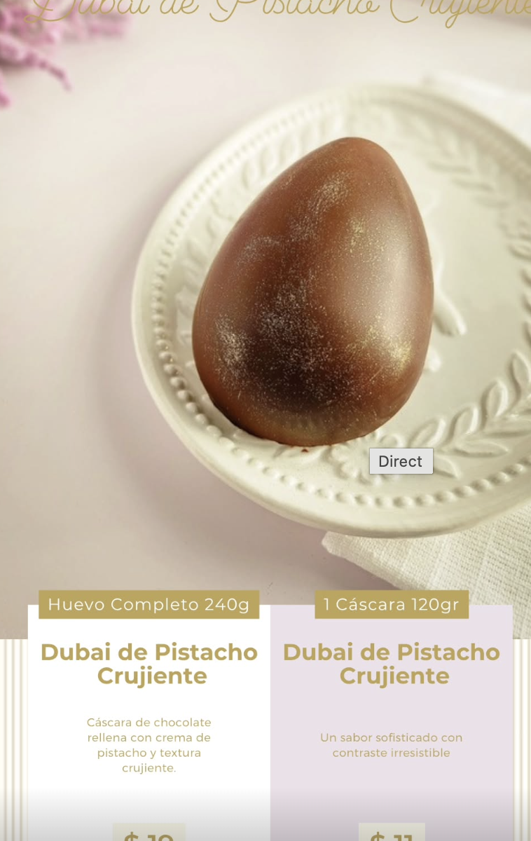 Dubai pistachio chocolate egg with crunchy pistachio cream filling